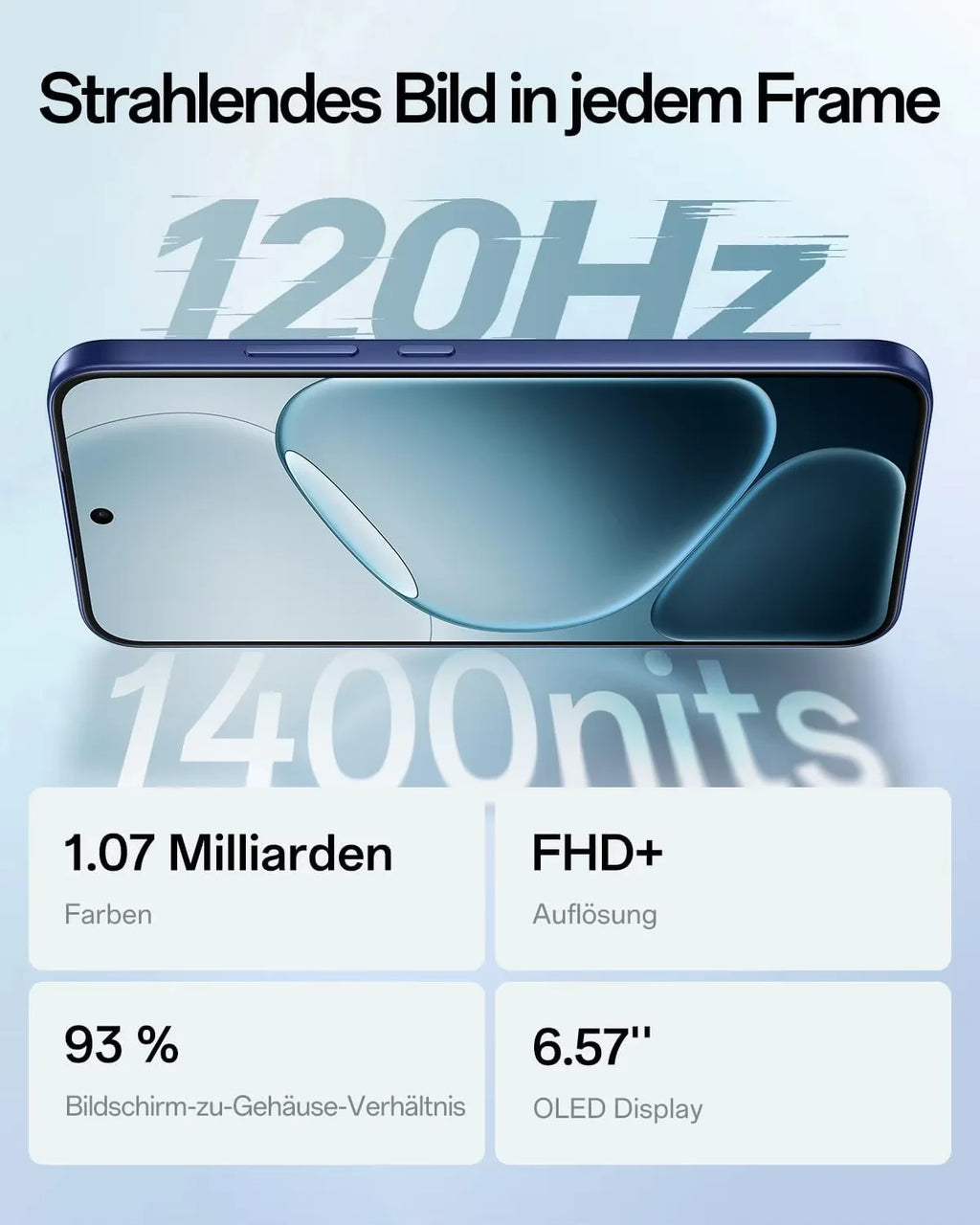 OPPO A6 Pro 5G Version UE Smartphone 8 Go+256 Go, 6500 mAh, MTK Dimensity 6300, AMOLED, Appareil photo principal AI 50 MP IP69