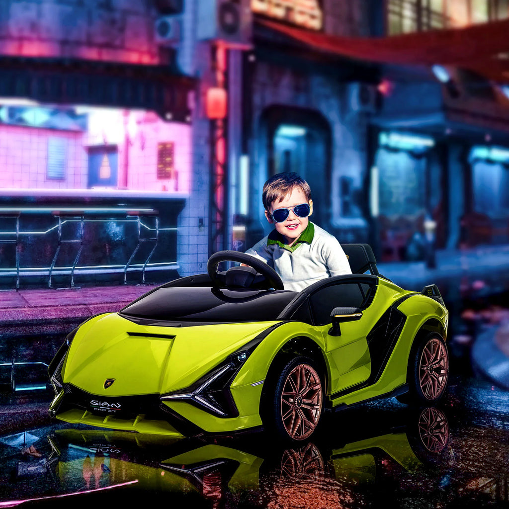 Voiture électrique enfant HOMCOM – Lamborghini Sian, 12 V, vitesse max. 5 km/h, avec télécommande 2,4G