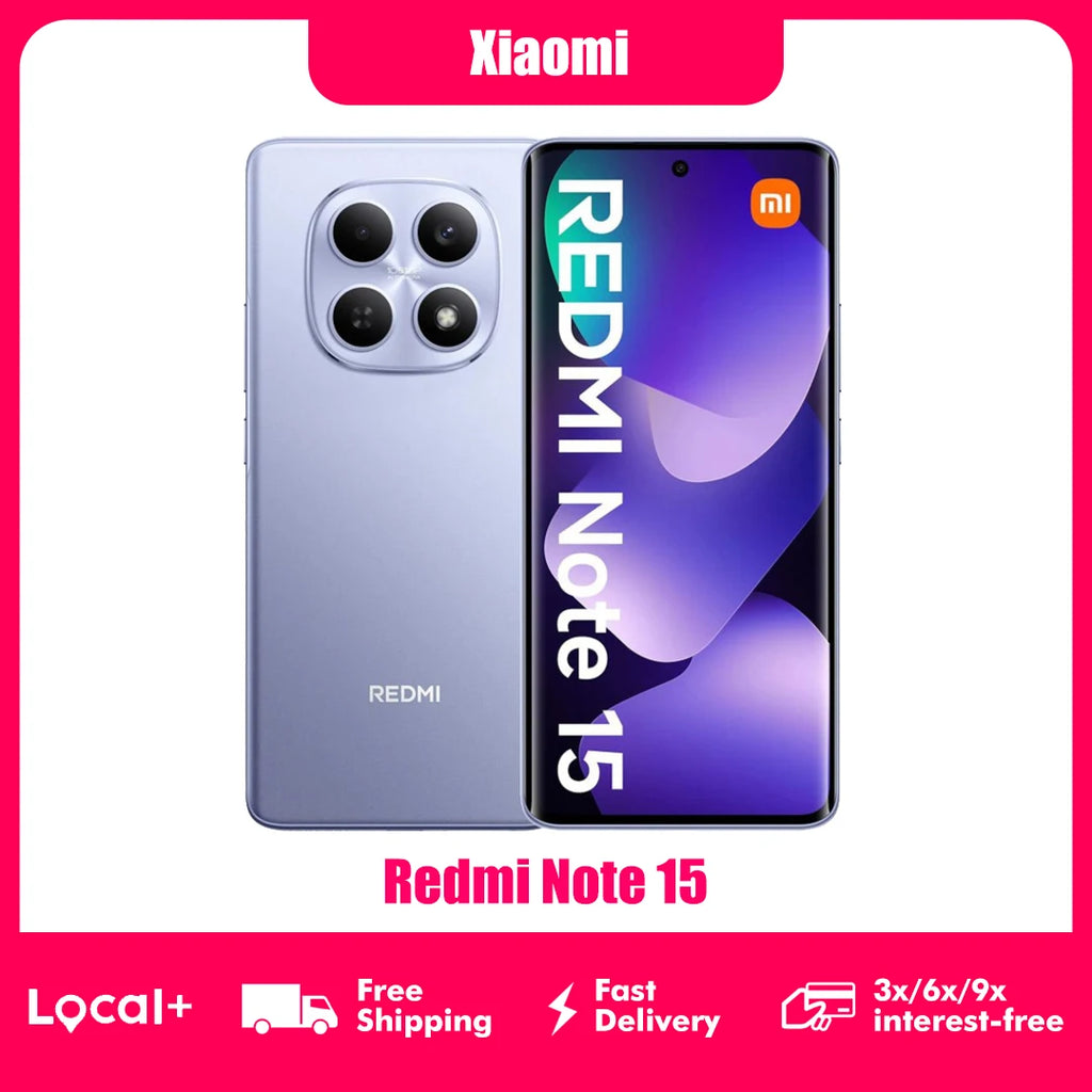Xiaomi Redmi Note 15 6GB 128GB 8GB 256GB 6.77" AMOLED Display 108MP Camera 6000mAh Battery