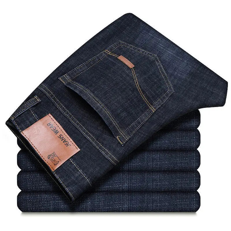 New Business Men's Jeans Casual Straight Stretch Denim