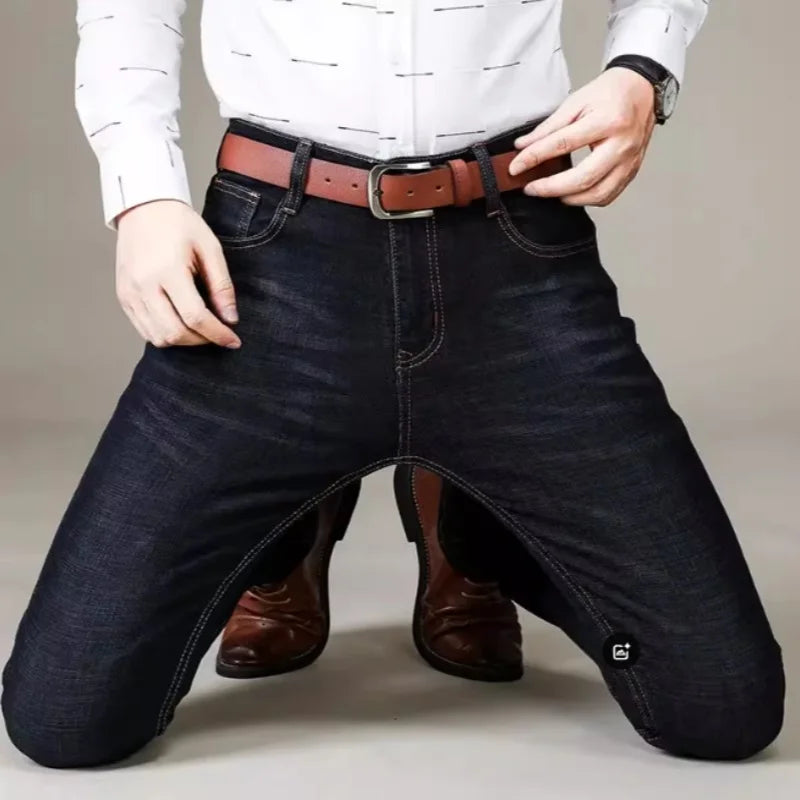 New Business Men's Jeans Casual Straight Stretch Denim