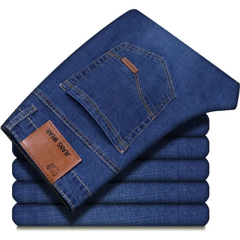 New Business Men's Jeans Casual Straight Stretch Denim