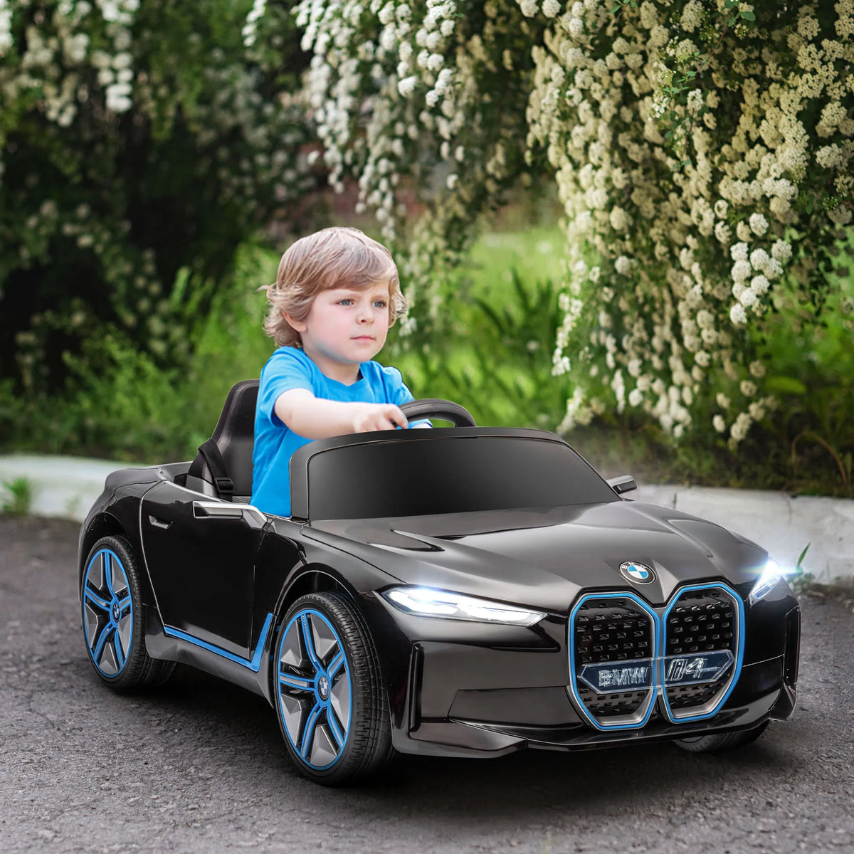 Voiture électrique enfant Homcom – Pour enfants de 37 à 72 mois, avec musique MP3, 115 × 67 × 45 cm, noir