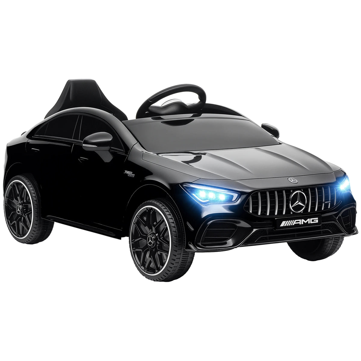 Voiture électrique enfant AIYAPLAY – Mercedes-Benz AMG CLA 45, batterie 12V, 2 moteurs électriques, pour enfants de 3 à 6 ans