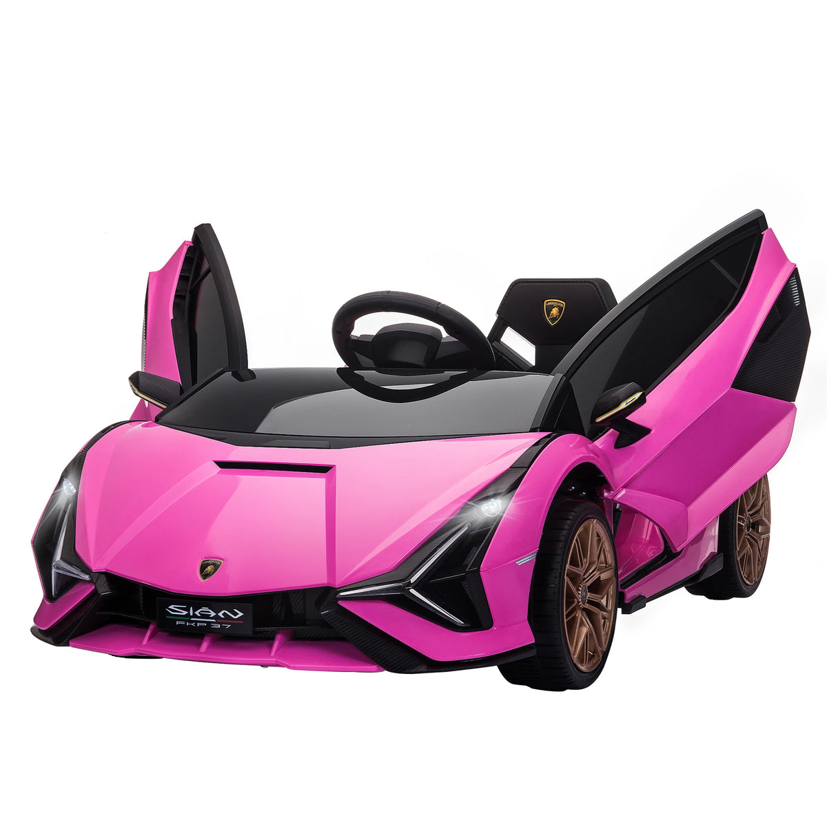 Voiture électrique enfant HOMCOM – Lamborghini Sian, 12 V, vitesse max. 5 km/h, avec télécommande 2,4G