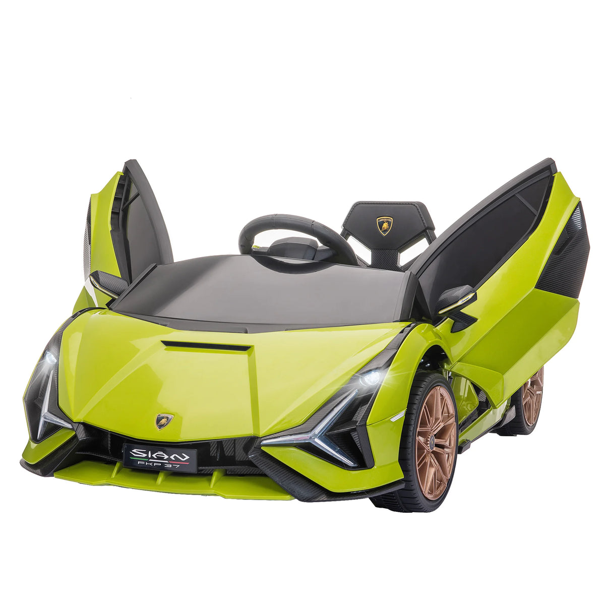 Voiture électrique enfant HOMCOM – Lamborghini Sian, 12 V, vitesse max. 5 km/h, avec télécommande 2,4G