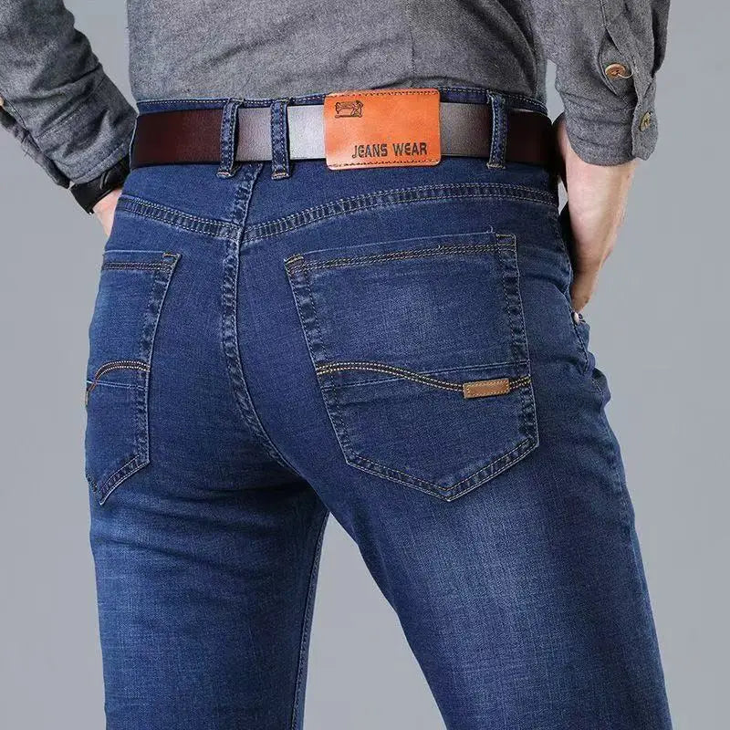 New Business Men's Jeans Casual Straight Stretch Denim