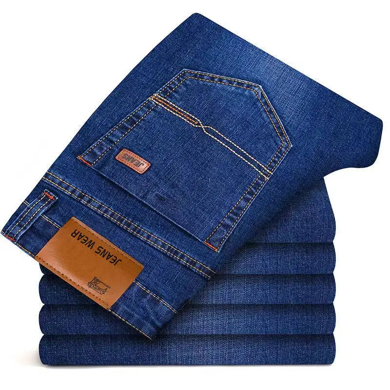 New Business Men's Jeans Casual Straight Stretch Denim