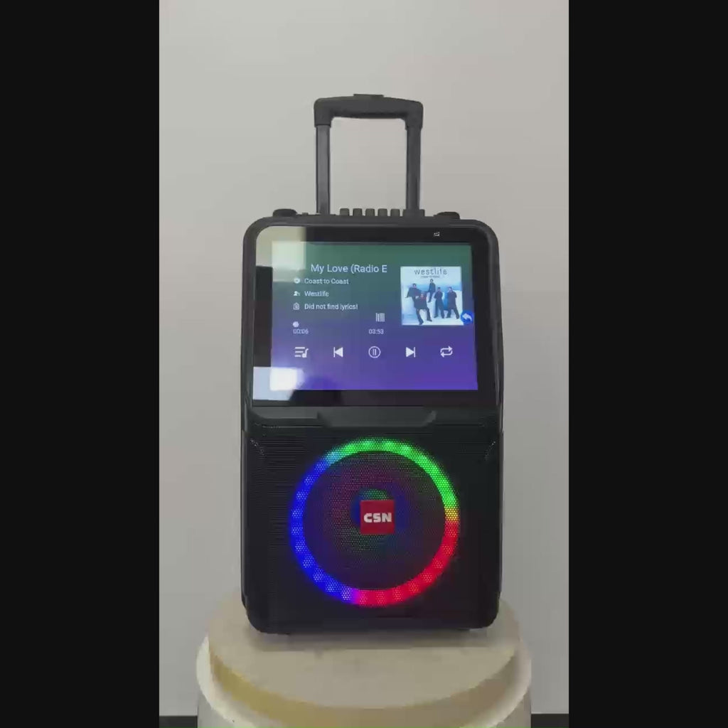 Enceinte Bluetooth multimédia avec écran, Karaoké, rechargeable, 40W RMS, 7200mAh - CSN1703